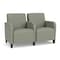 Lesro Siena Lounge Reception 2 Seat Tandem Seating, Black, OH Eucalyptus Upholstery SN2103 - alternate 1